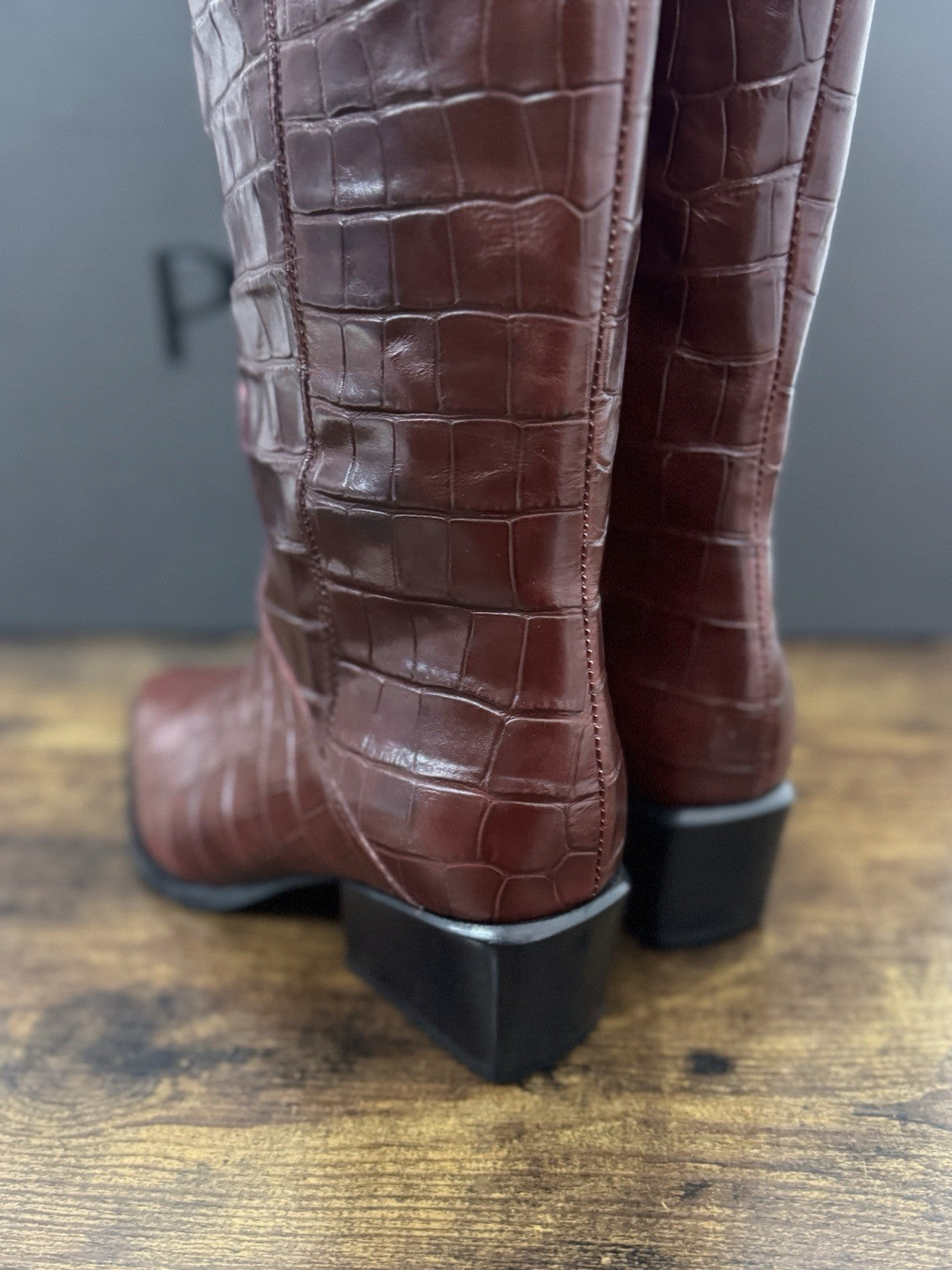 Poeve Stivale Texano Pelle Tronco Casual Boot Donna 39