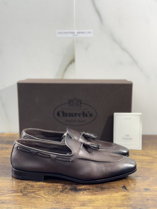 Church’s Mocassino Uomo Maidstone Pelle Marrone Calf   Custom Grade 42.5