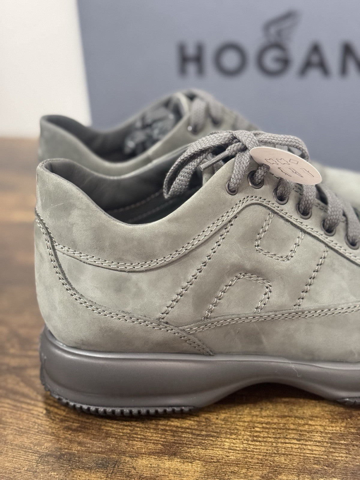 Hogan Interactive Icon Pelle Nabuck Piombo   Casual Sneaker Hogan Uomo 40