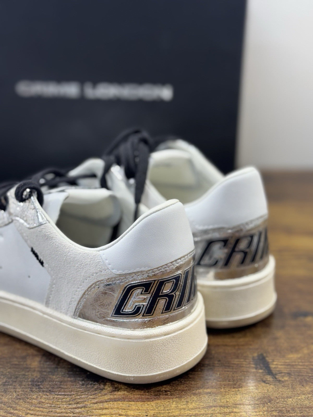 Crime London Sneaker Chelsea Pelle Bianca Donna 39