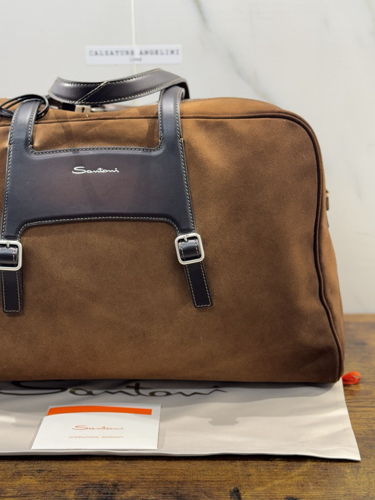 Borsone Weekend Viaggio Santoni Pelle Cuoio    Travel Bag Santoni Men Business
