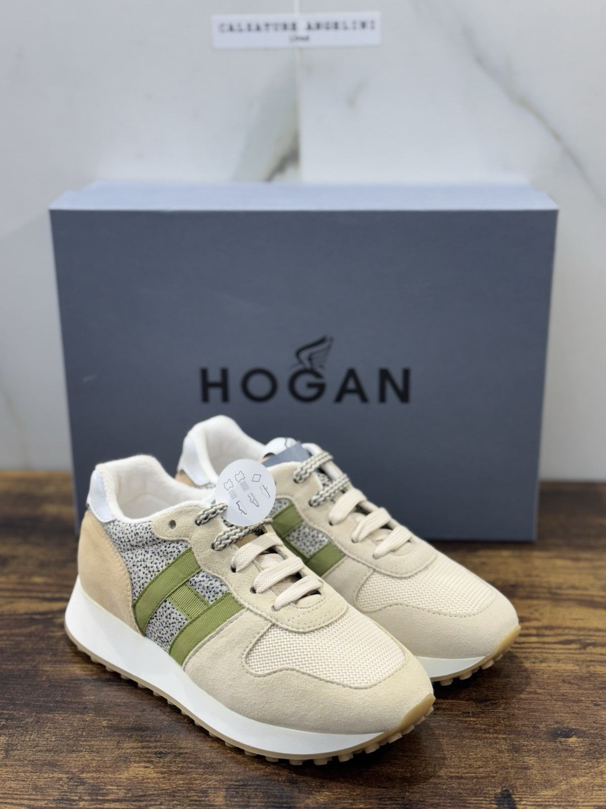 Hogan H429 H Nastro Suede Beige  Luxury Hogan Woman  35