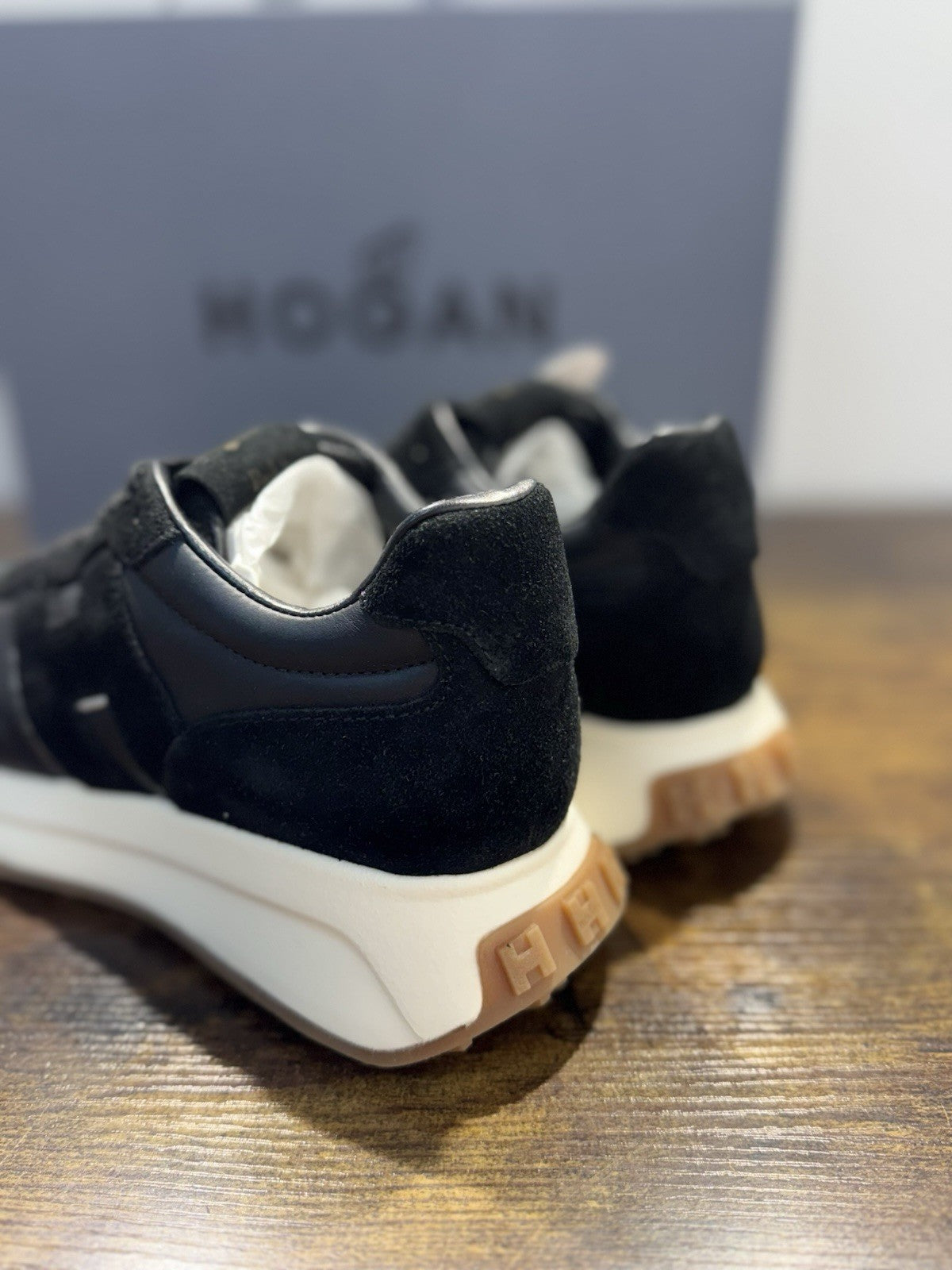 Hogan H641  Sneaker Pelle Nero  Memory Grey Casual Donna 38