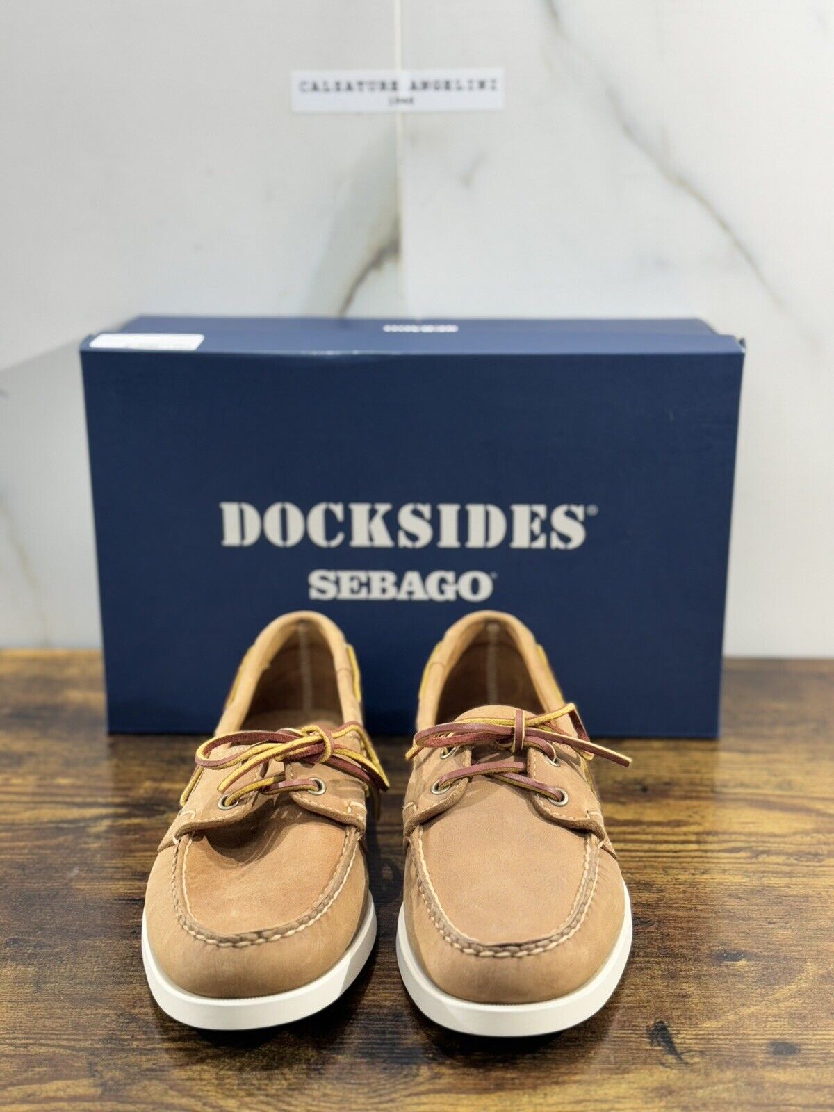 Sebago Docksides Portland Brown Tan Scarpa Da Barca Uomo Sebago 40