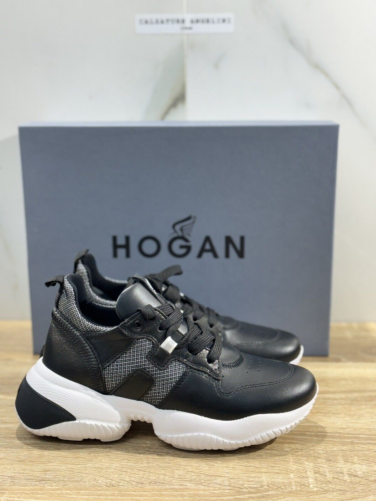 Hogan Interaction Sneaker Donna Nera Casual Woman Hogan Shoes 36.5