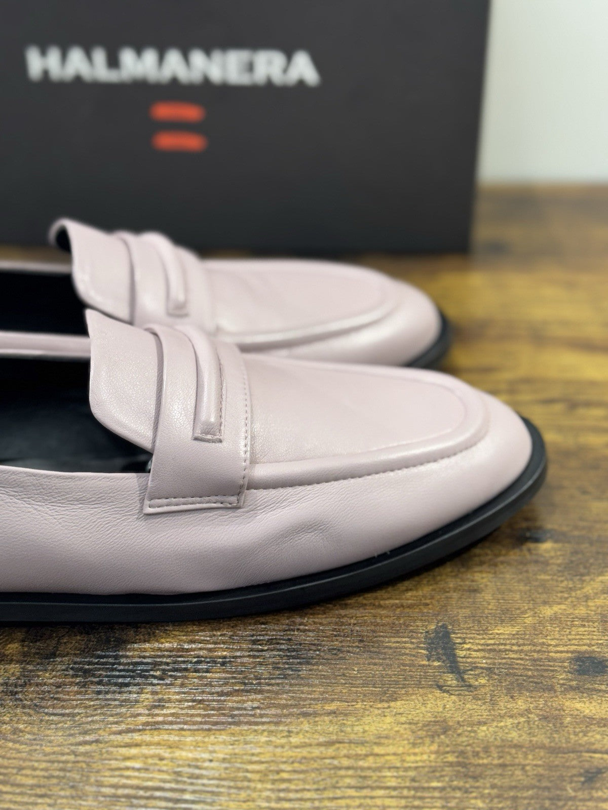 HALMANERA Mocassino   Pelle Malva Con Tacco Luxury Made In Italy Donna 41