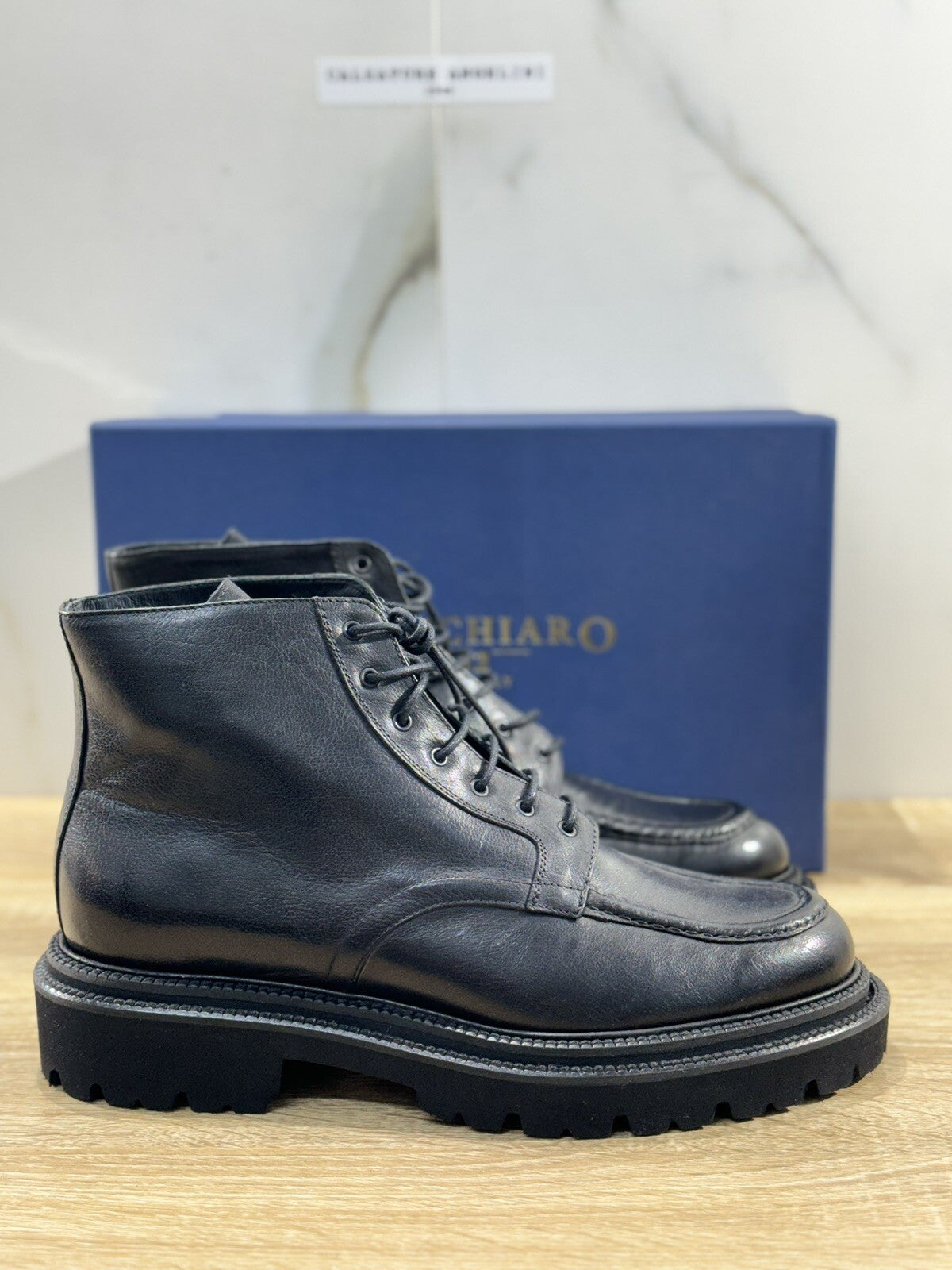 Marechiaro 1962 Anfibio  uomo Nero    pelle fondo gomma casual shoes 44