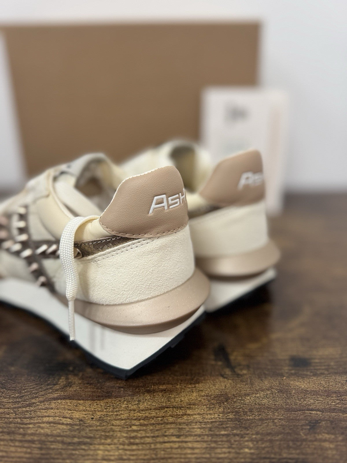 Ash Spider Studs Sneaker Suede Beige  Casual Ash Donna 36