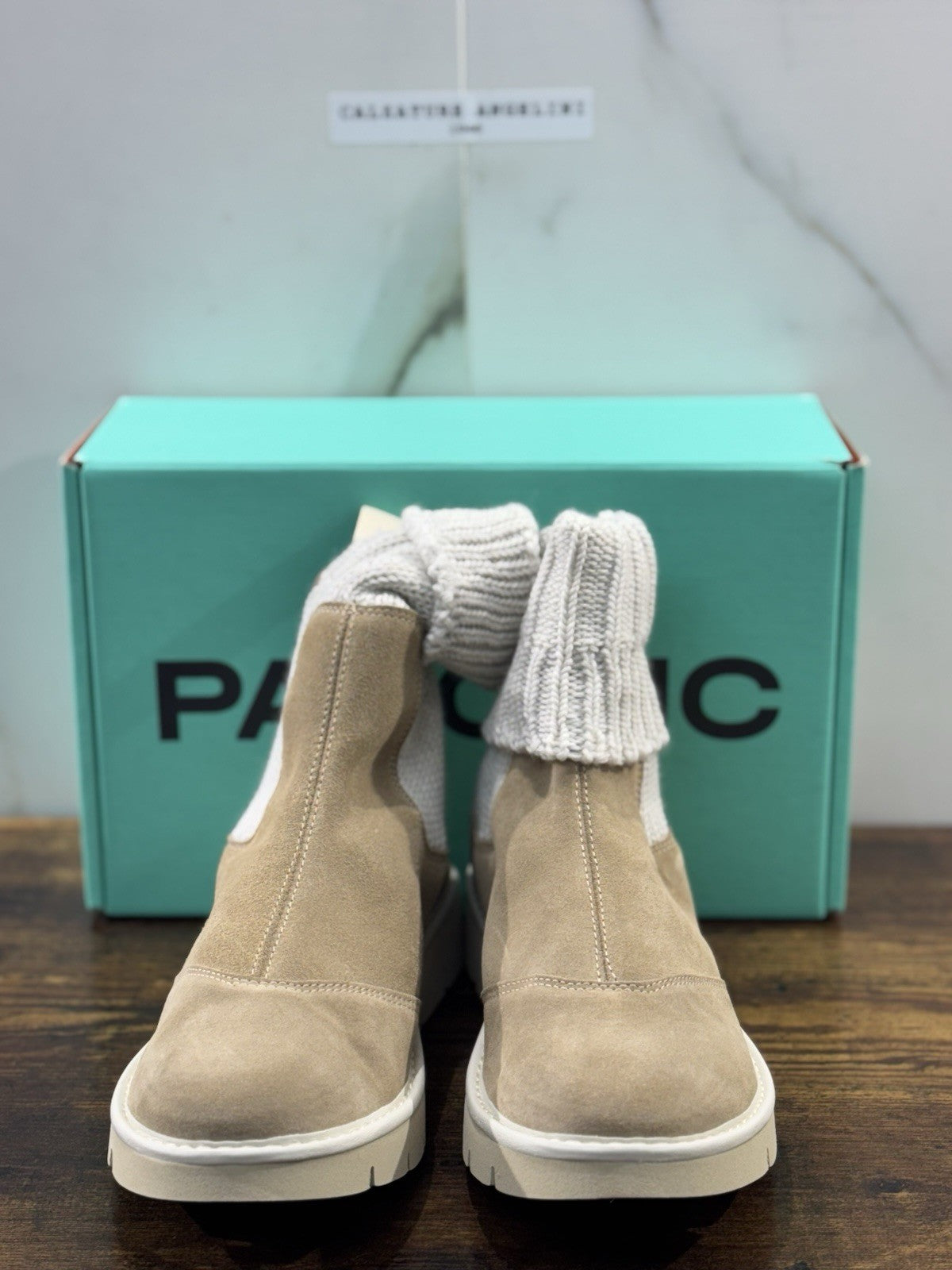 Panchic Beatle Boot Extra Light   Donna  Suede Beige   Causal Shoes   Panchic 41