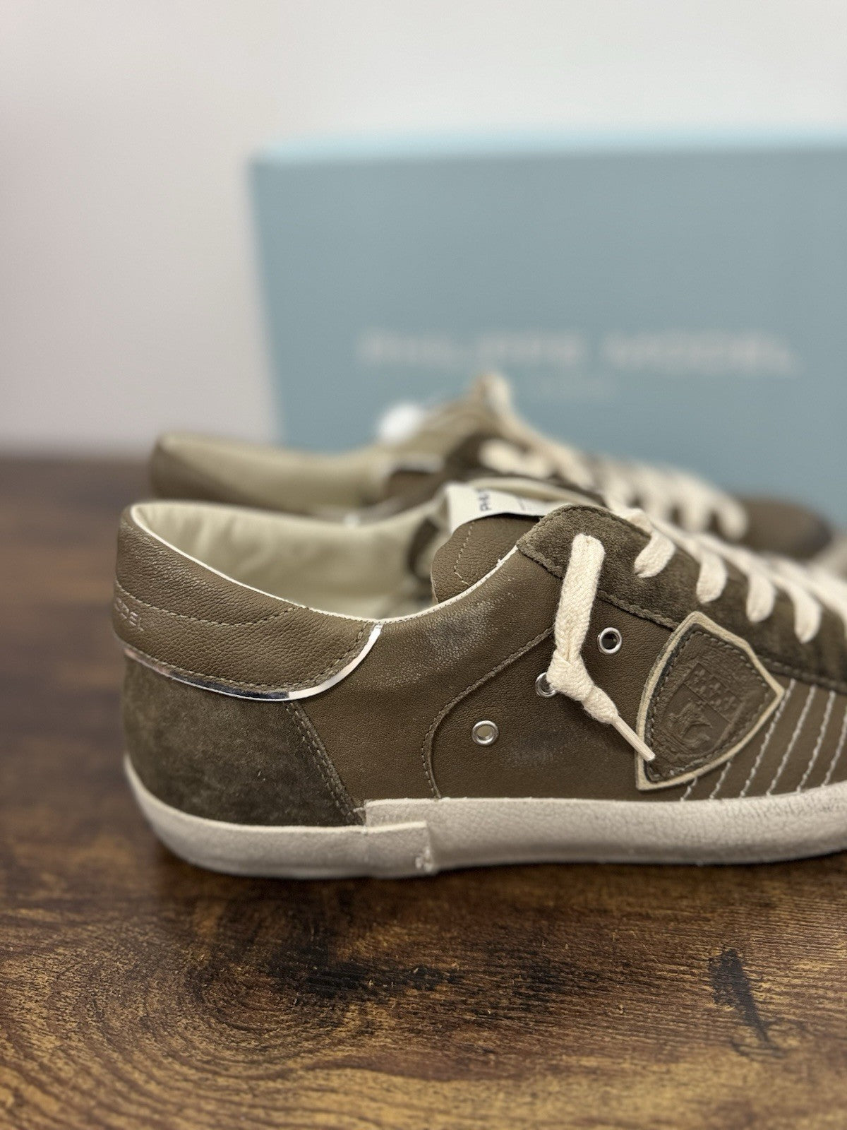 Philippe Model Paris Low Pelle Militare     Casual Sneaker Uomo 44