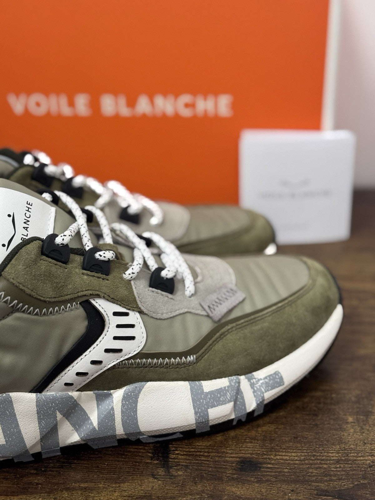 Voile Blanche Sneaker Club 01   Pelle Suede Nylon Verdone Casual Uomo 40