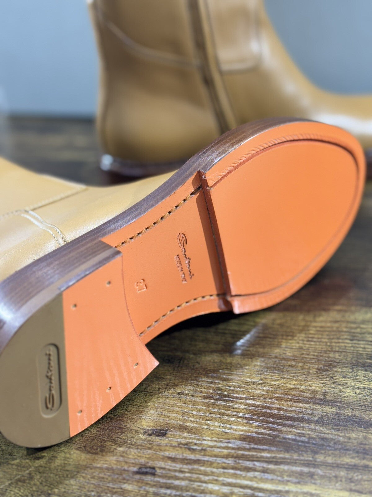 Santoni Stivali Donna In Pelle Cuoio Luxury Woman Boot Santoni 37