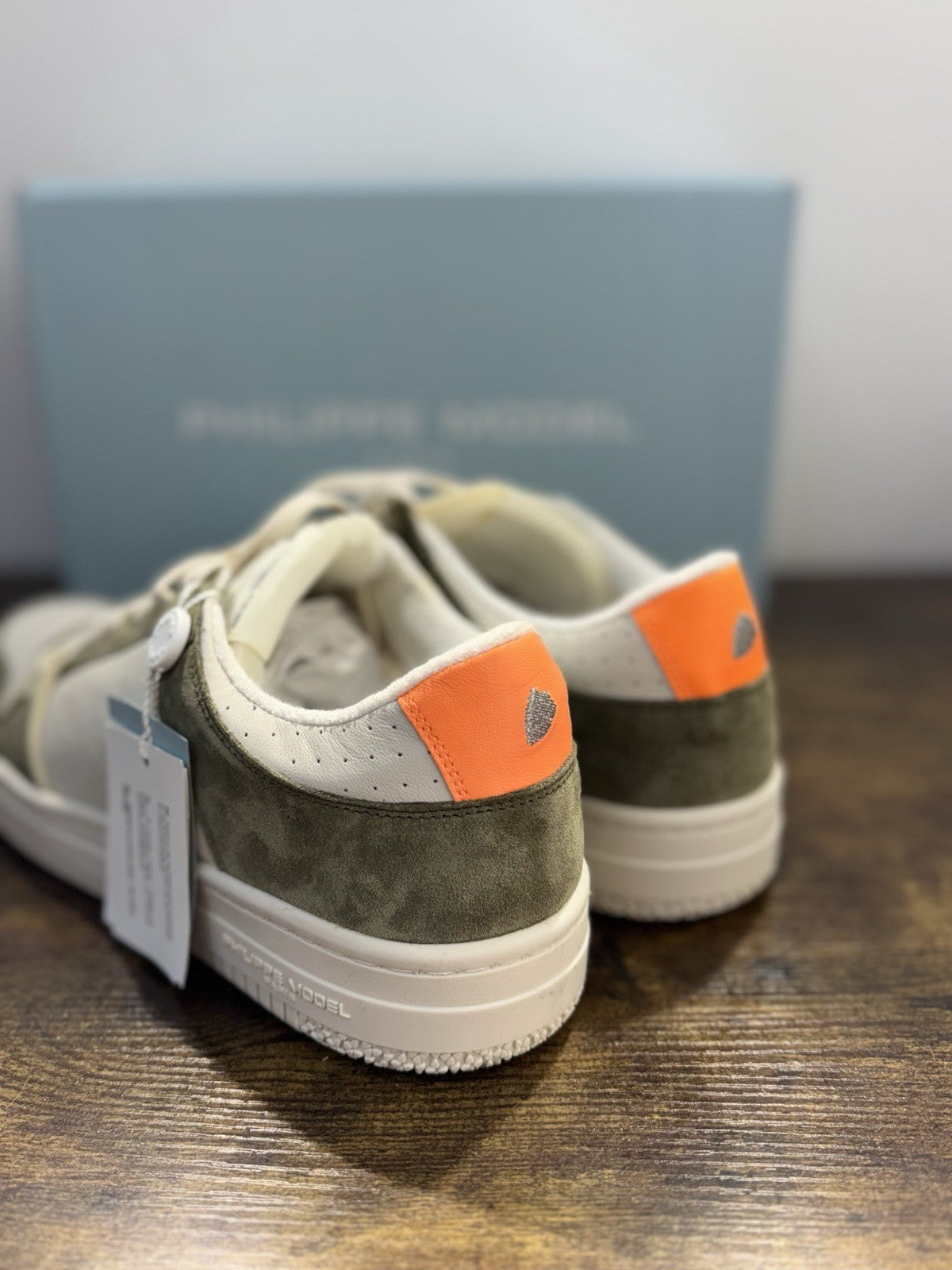 Philippe Model La Grande Sneaker Pelle Bianca Verde   Casual Uomo 41