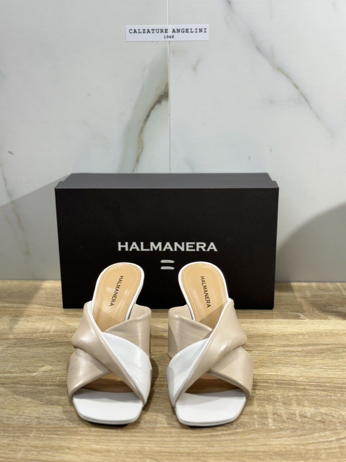 Halmanera Sandalo Donna Zena  In Pelle Lino  Luxury Shoes 41