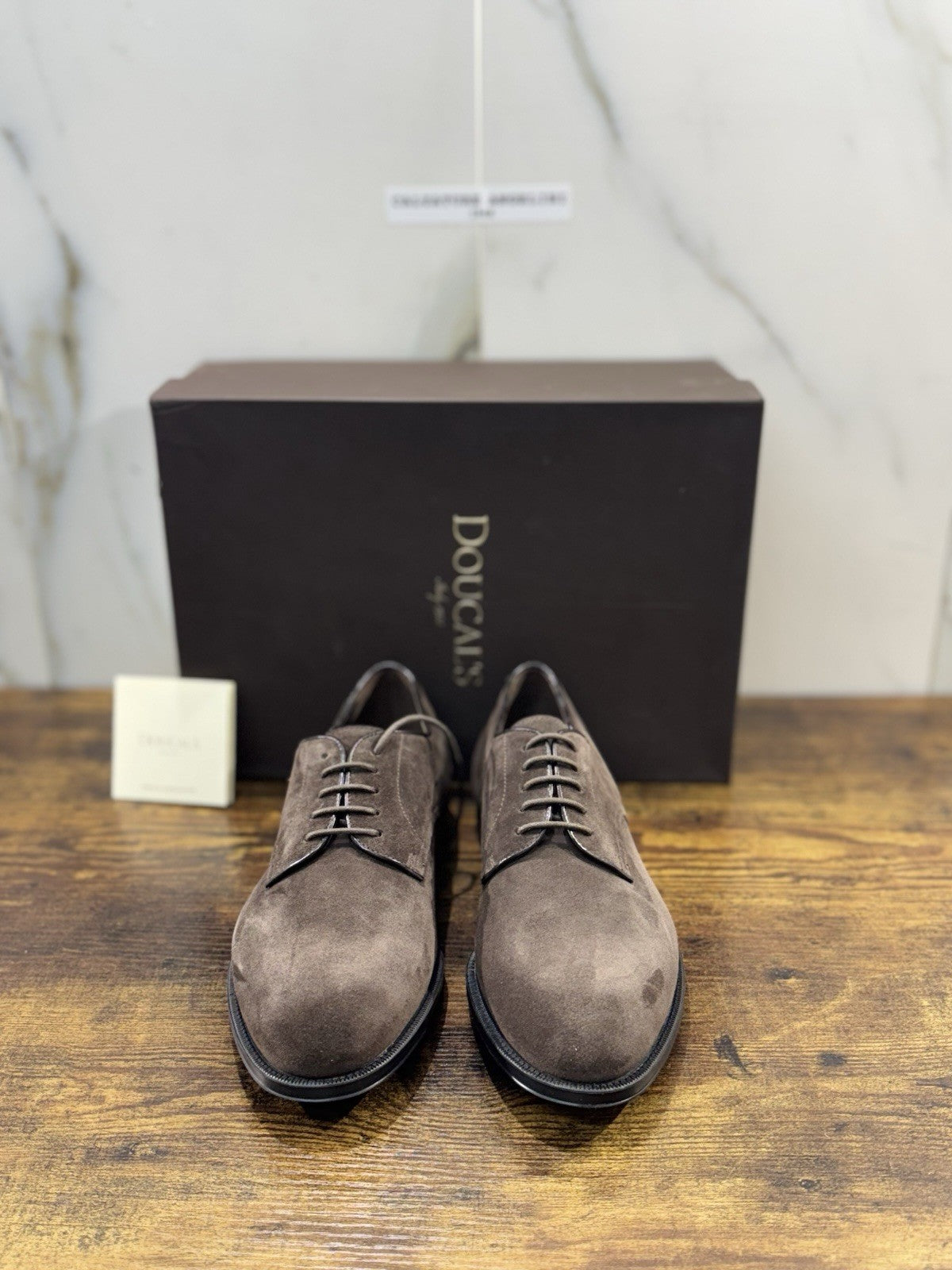 Doucal’s Derby Suede T.moro Fondo Gomma Luxury Doucal’s Uomo 42