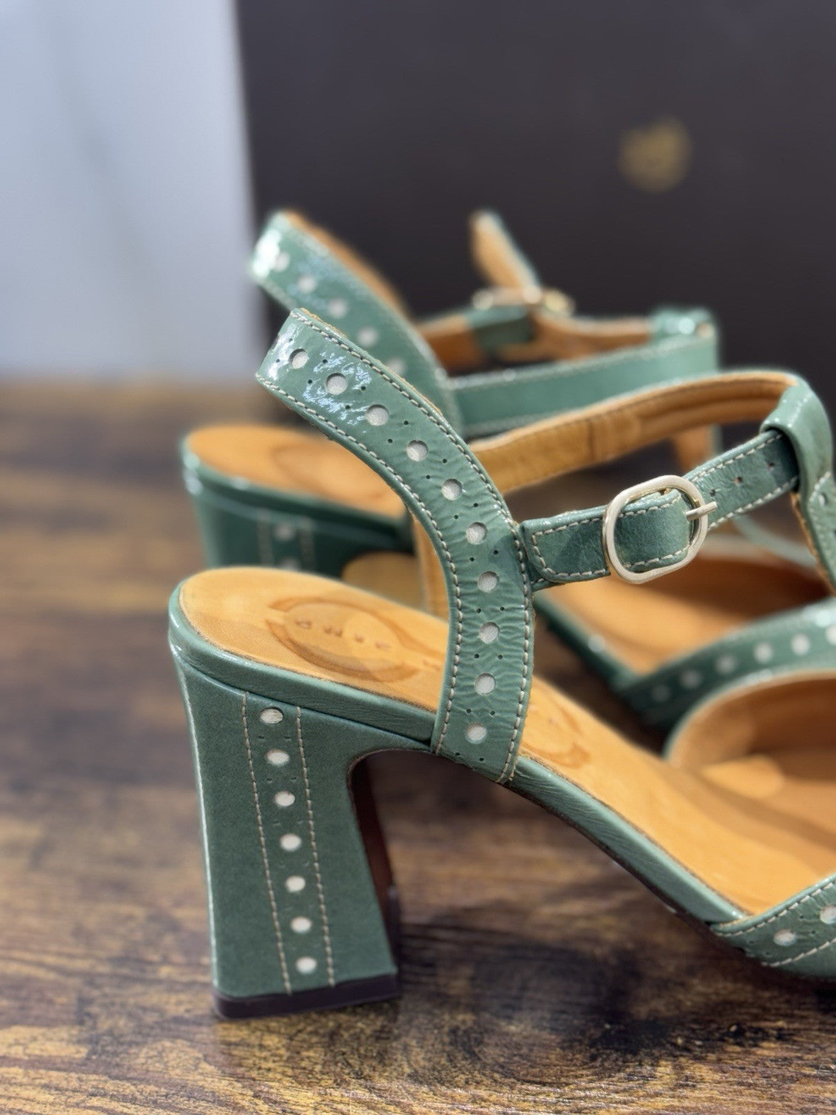 Chie Mihara Sandalo Donna Mira Pelle Verde Tacco 40