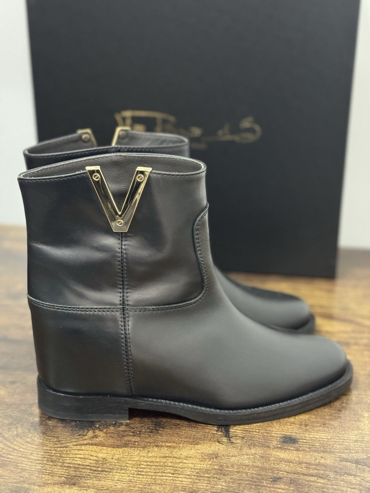 Via Roma 15 Stivaletto Pelle Nera Casual Donna 39