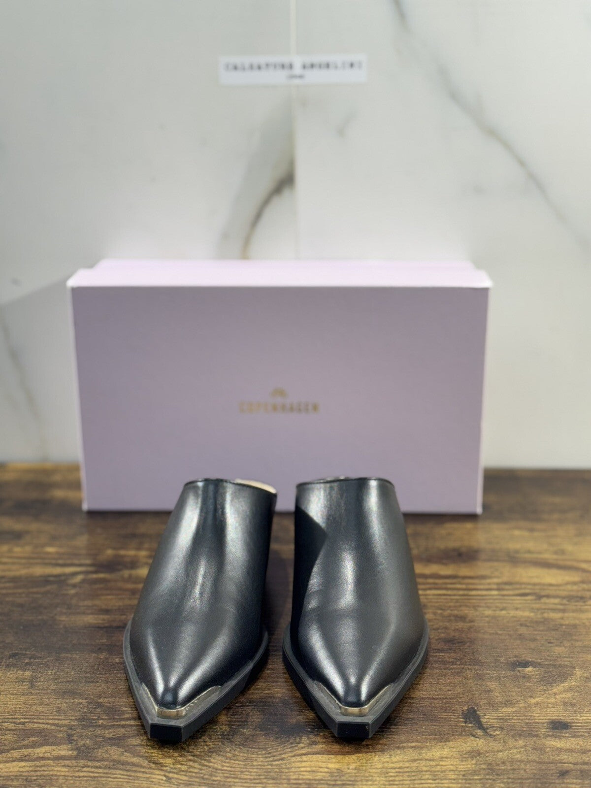 Copenaghen Sabot Donna Pelle Nero Casual Shoes Woman 37