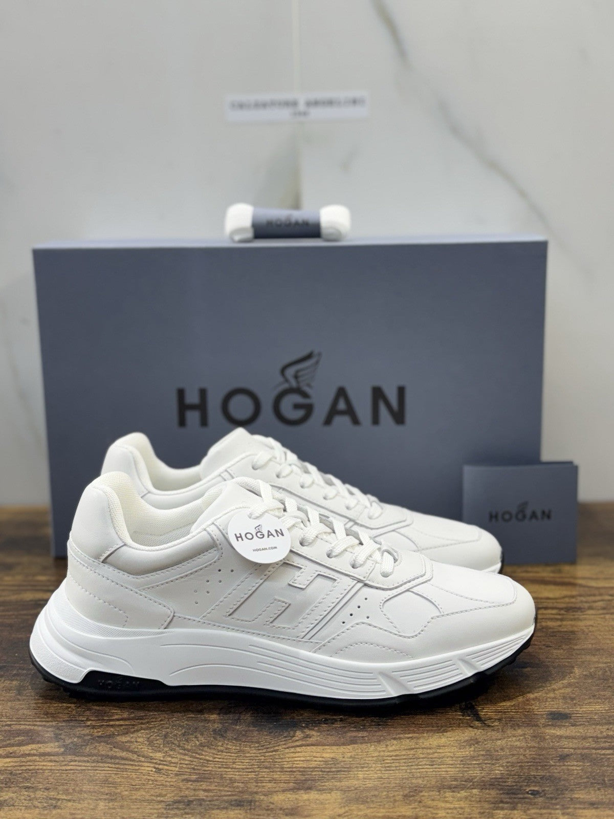 Hogan New Hyperlight Pelle Bianca    memory foam Luxury HoganShoes Uomo 41.5