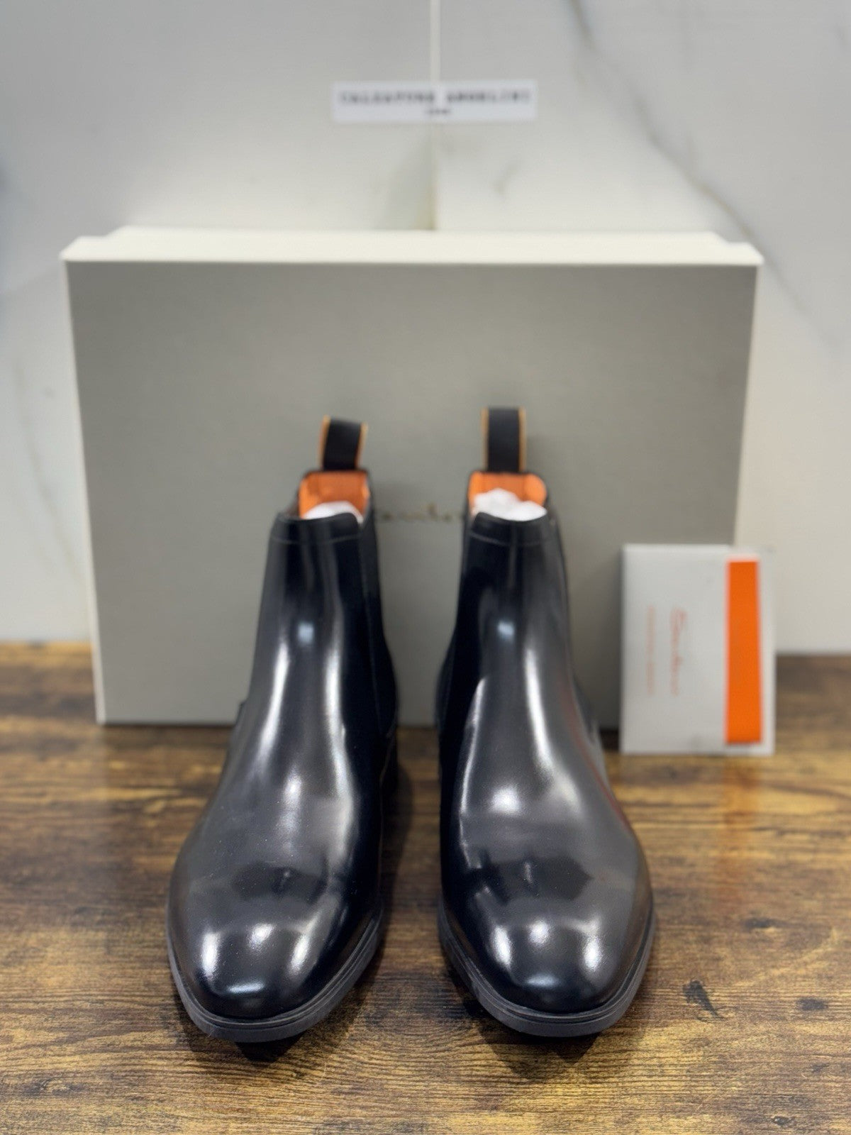Santoni Chelsea Boot Peppe  Nero Luxury Santoni Uomo 41.5