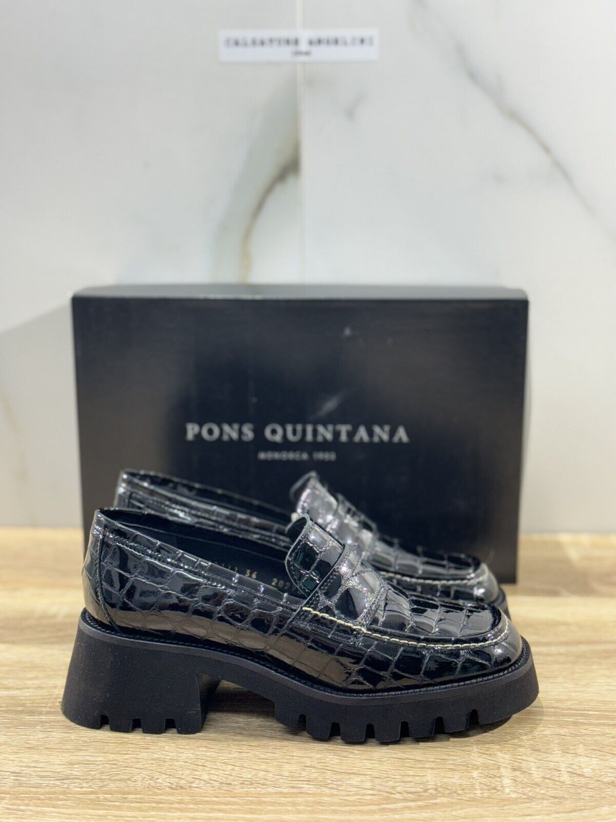 Pons Quintana Mocassino Donna Pelle Nero Extra Light Casual Loafer 39