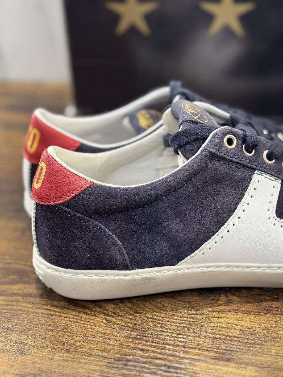 Pantofola D’oro Sneaker  Open Low Suede Navy Casual Scarpa  Uomo 39