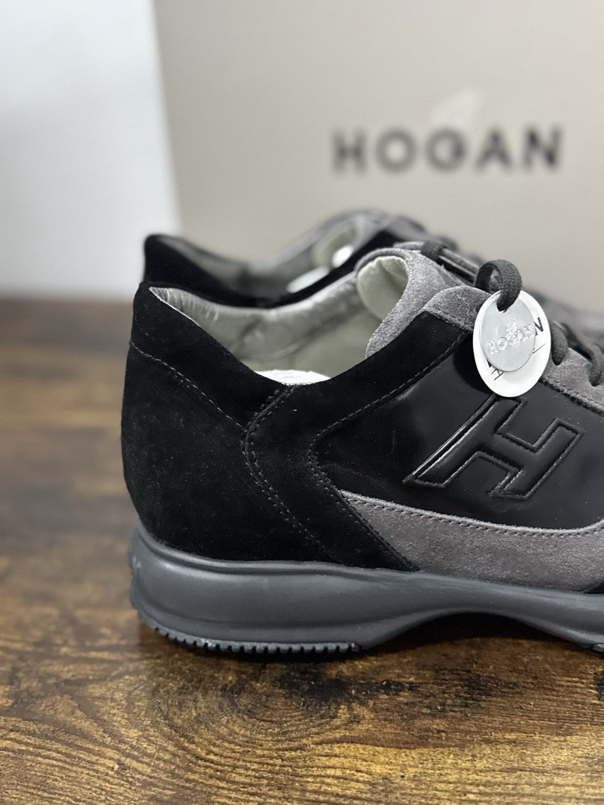 Hogan New Interactive  Pelle Nero Grey    Casual Sneaker Hogan Uomo 43