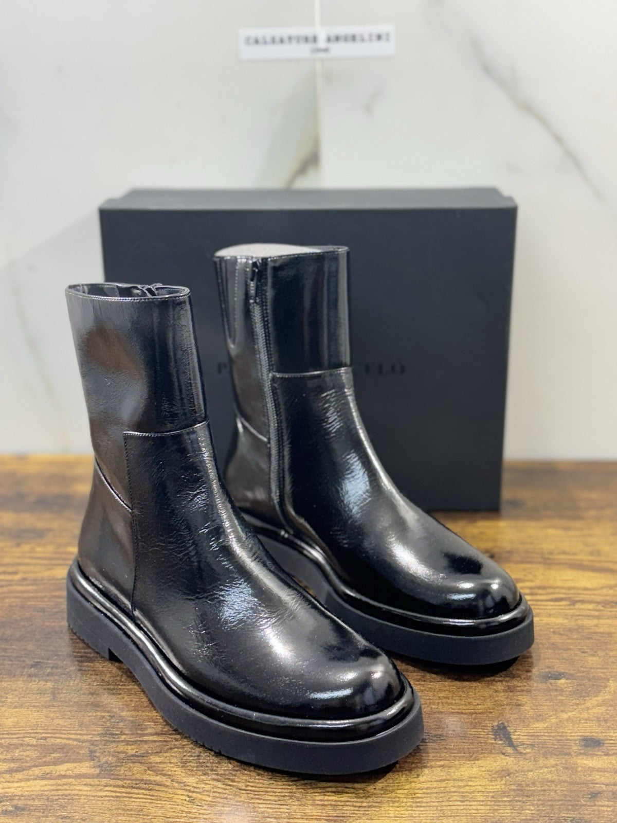 paloma barcelo Chelsea Boot  Carla pelle Nera luxury boot 39