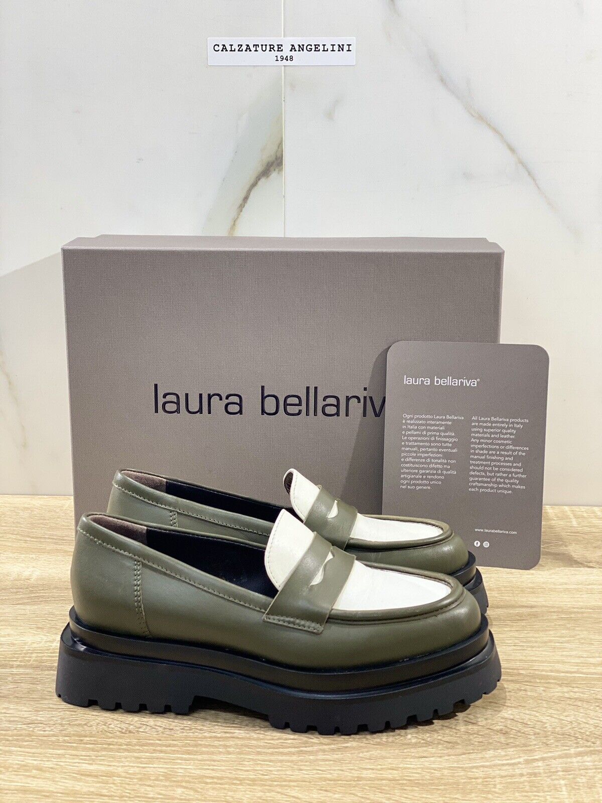 Laura Bellariva Mocassino donna Pelle Verdone Extra Light 40