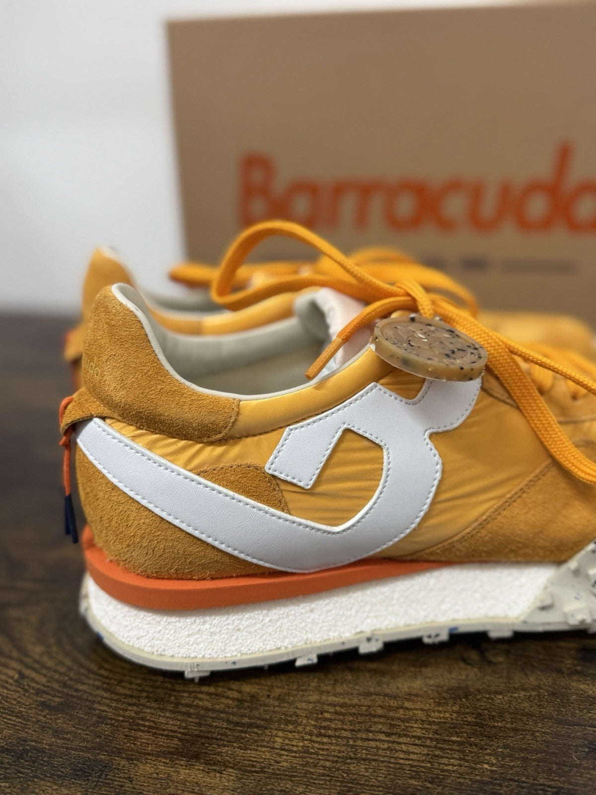 Barracuda Sneaker Suede Arancio Casual Scarpa Uomo 43