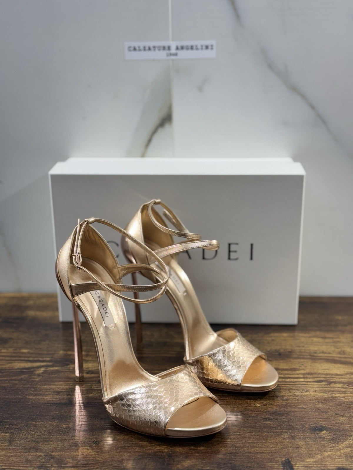 Casadei Sandalo Donna Tacco Blade Pelle Skin  Luxury Casadei Woman 39
