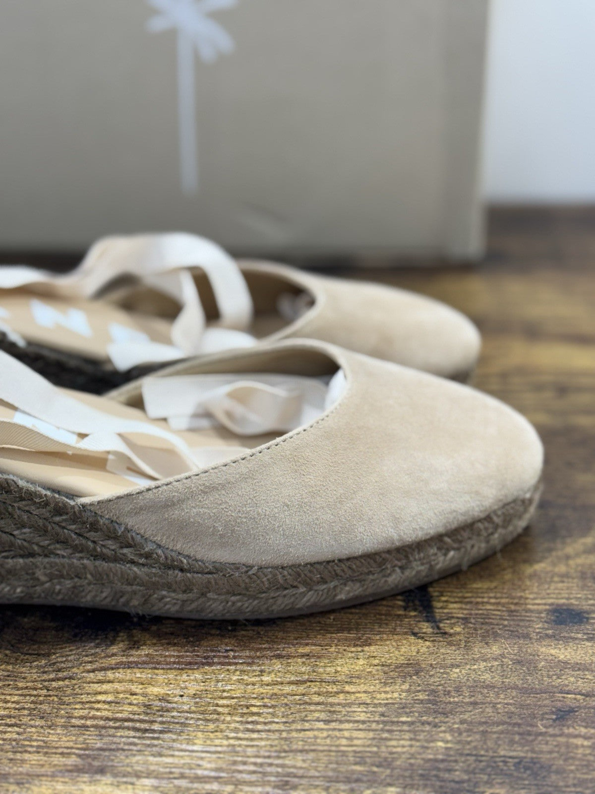 Manebi Espadrilles Suede Beige Zeppa Casual Manebi Shoes Donna 41