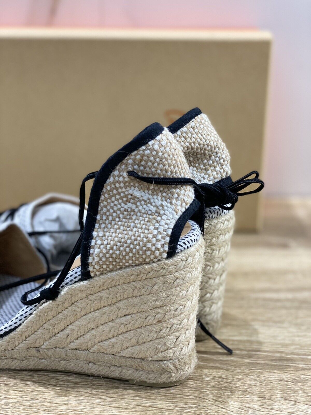 Castaner Espadrilles donna zeppa Nera Bianca   casual 37