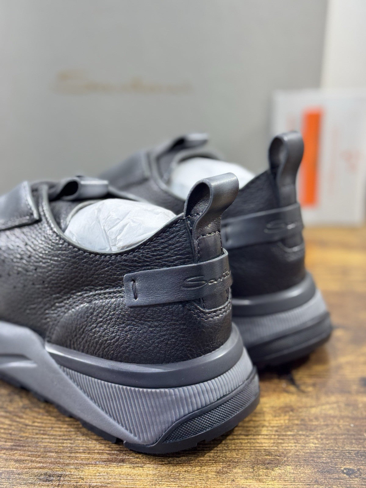 Santoni Sneaker Innova Pelle Grey  Casual Luxury Santoni Scarpe Uomo 40