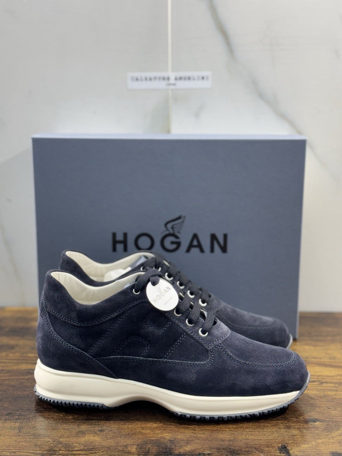 hogan interactive Sneaker Pelle Suede Blu  Uomo 41.5