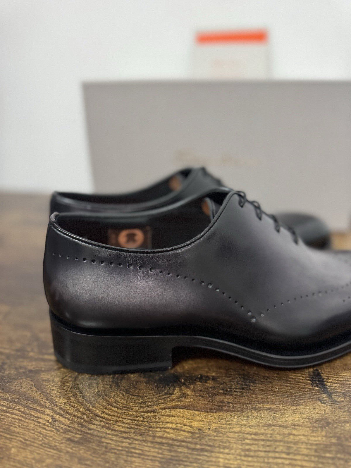 Santoni Stringata 4 Fori Goodyear Pelle Grey Luxury Santoni Scarpa Uomo 41