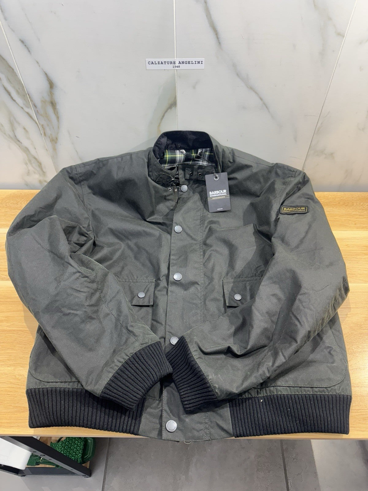 Barbour International Giacca Cerata Traction Sage Casual Uomo XL