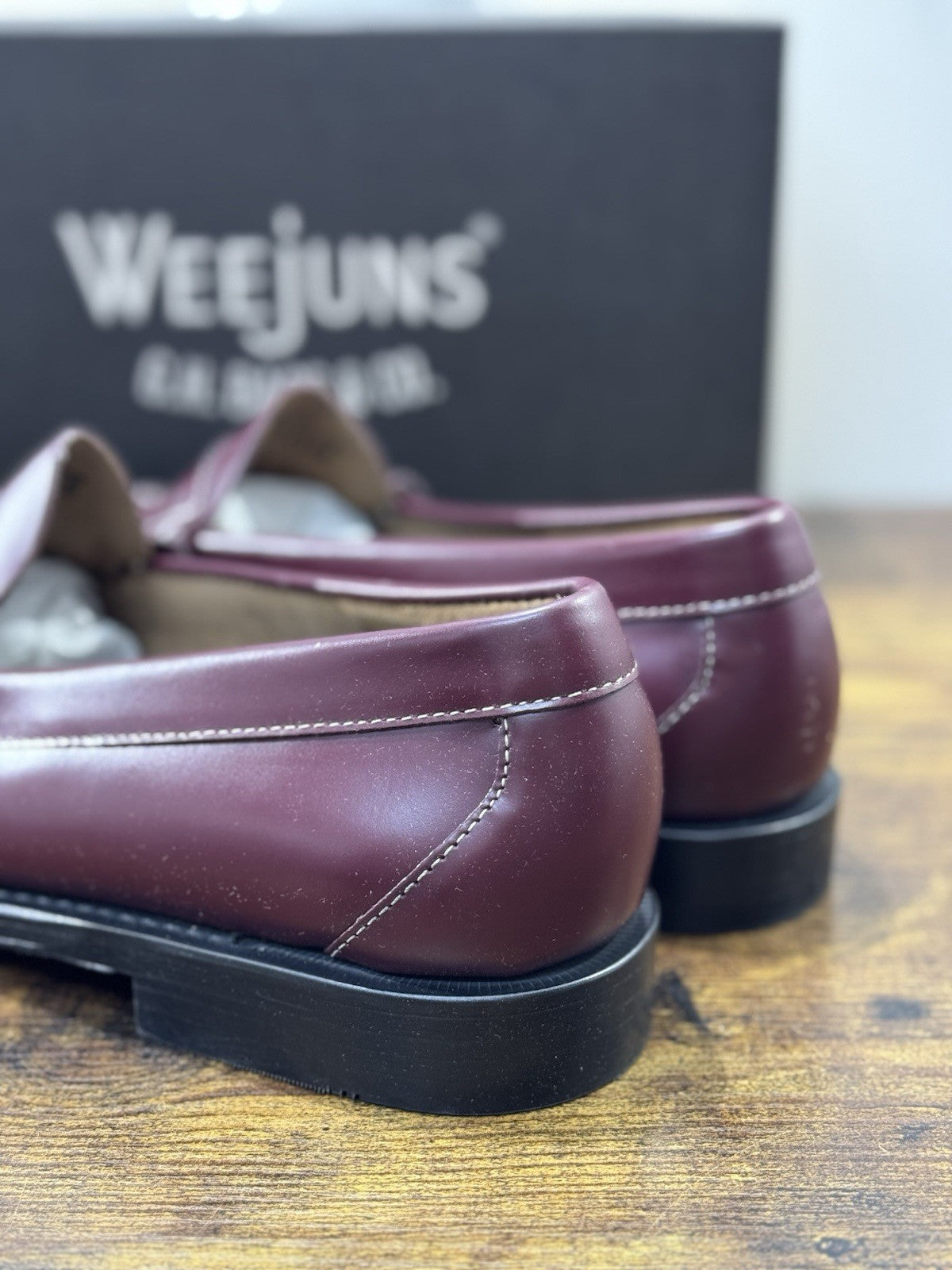 G.H BASS & Co Mocassino Pelle Wine Heritage Uomo 44.5 