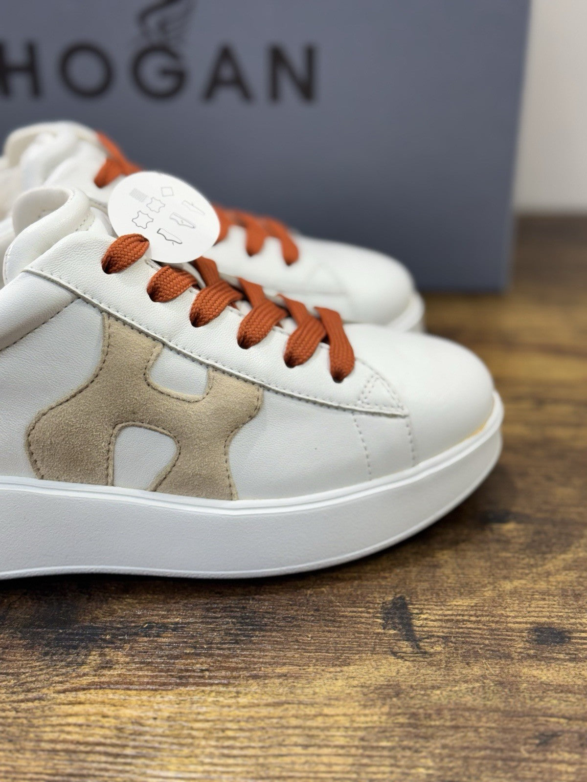 Hogan Rebel H564 Sneaker Pelle Bianca Casual Hogan Donna 35.5