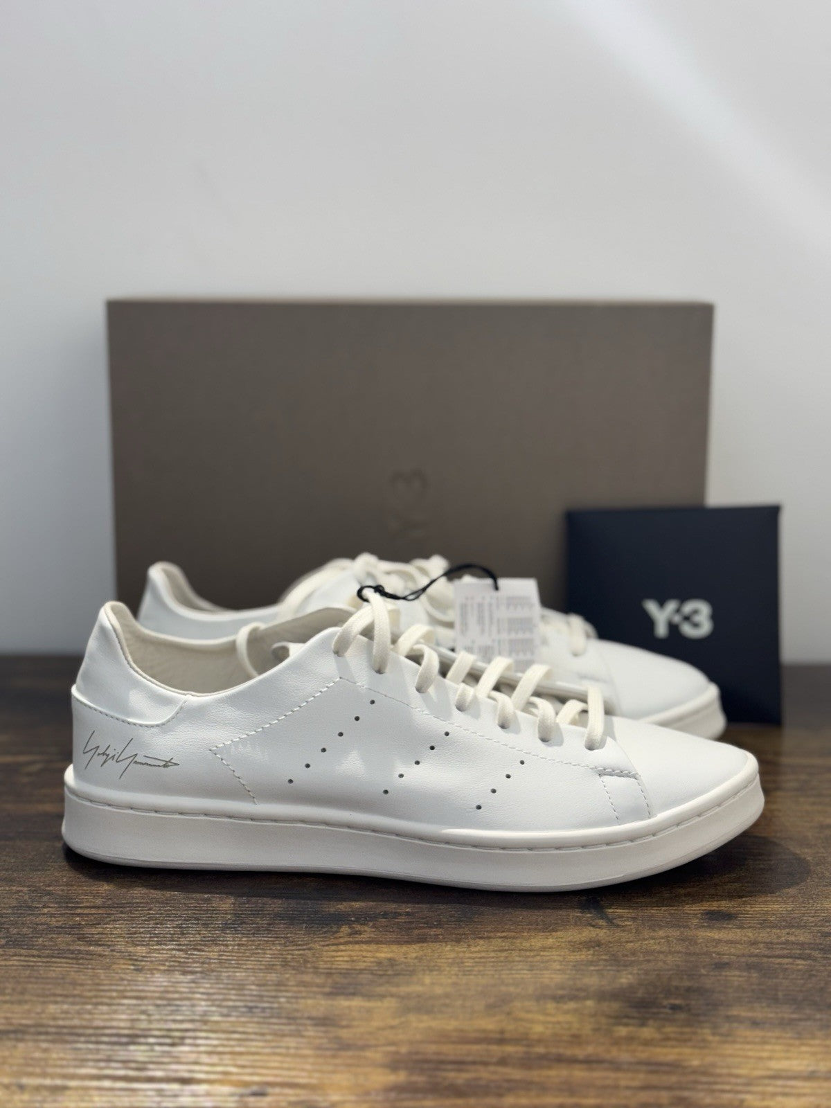 Y-3 Stan Smith Sneaker Pelle Bianca Casual Luxury Yohji Yamamoto Uomo 46