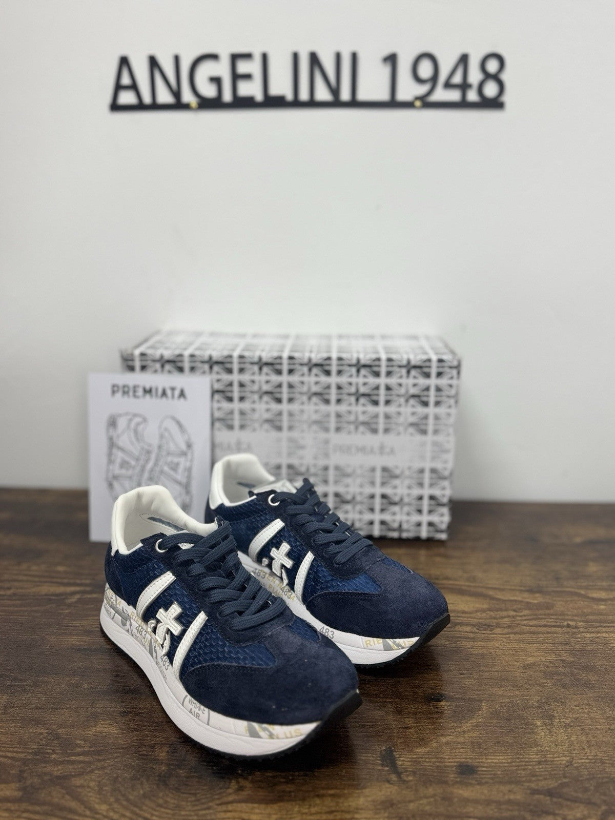 Premiata Conny Sneaker Pelle Blu   Traforata Casual Premiata Donna 36