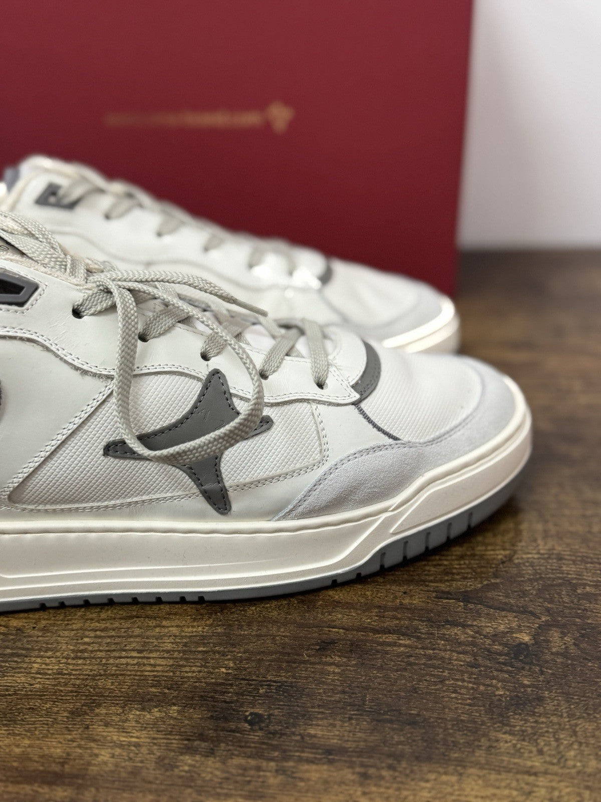 Ama Brand Sneaker Pelle Bianco Casual Made In Italy Uomo 45