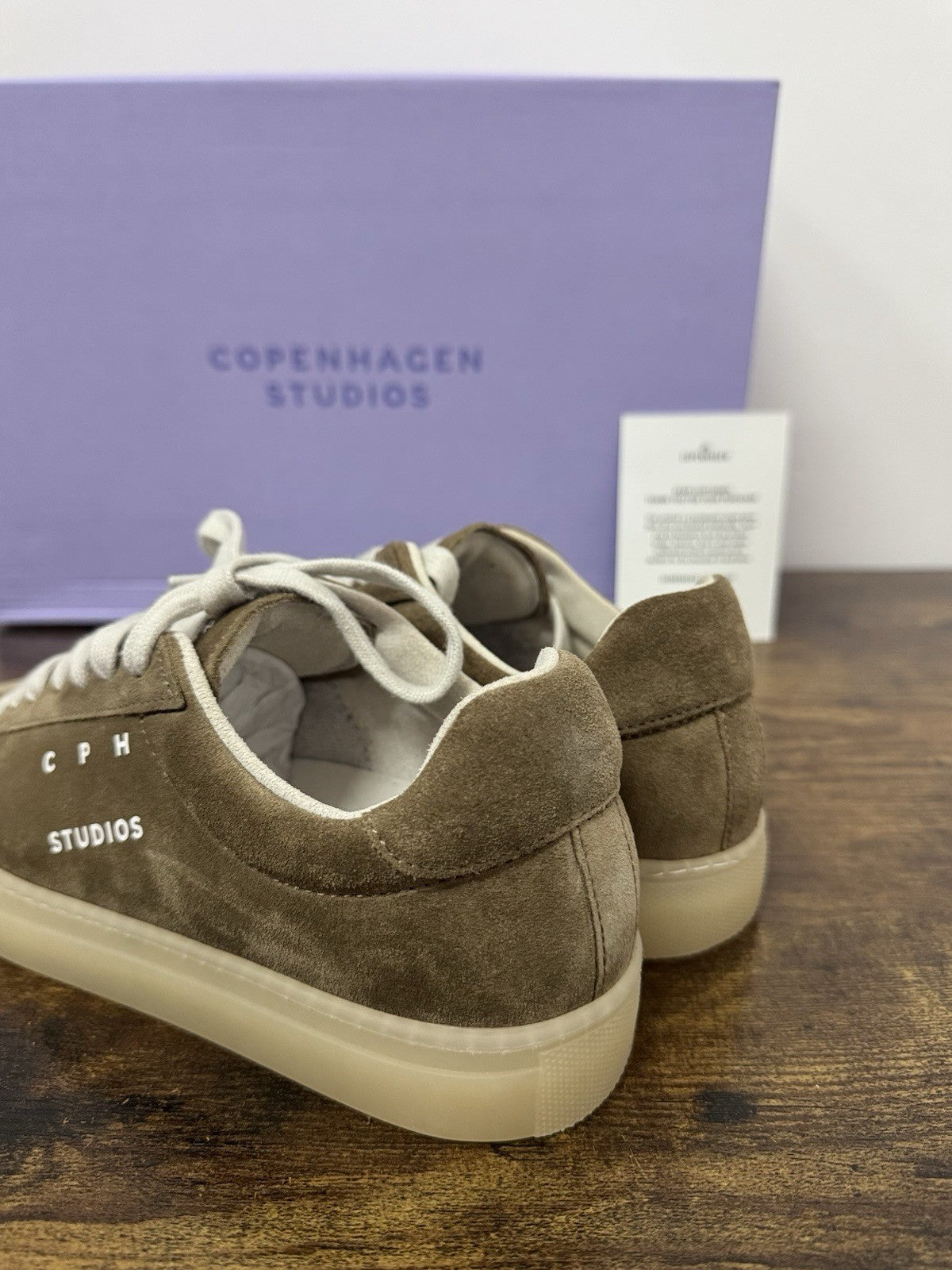 Copenhagen Sneaker Pelle Suede Taupe  Logo   Causal Donna  36