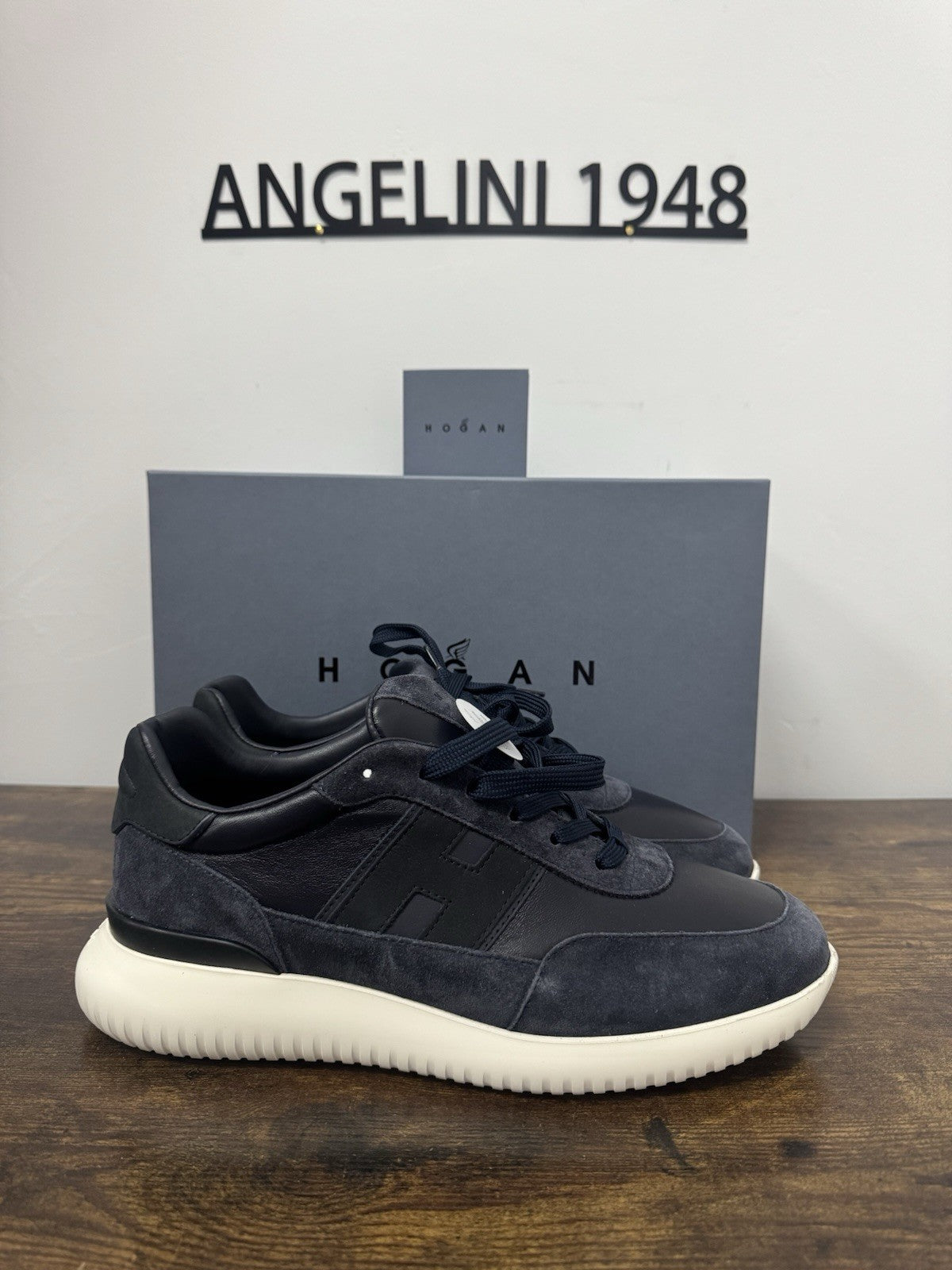 Hogan H709 sneaker Pelle Blu   memory foam Luxury HoganShoes Uomo 43