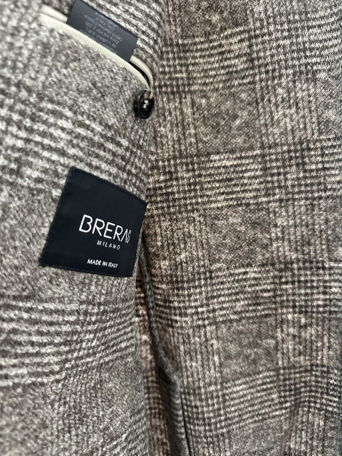 Breras Milano Giacca   Check Tortora Uomo 48