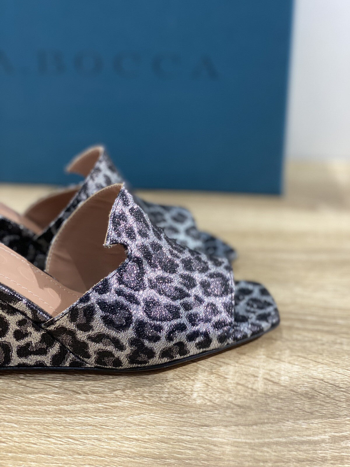 A.Bocca Sandalo Zeppa Donna Pelle Nero Glitter luxury woman Shoe  A.Bocca  41