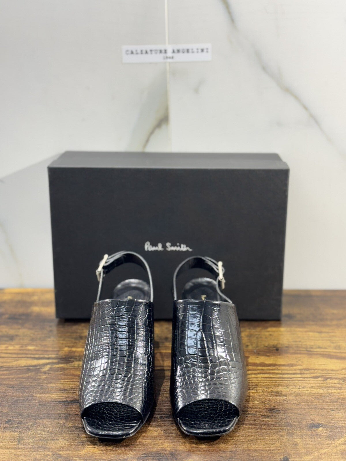Paul Smith Sandalo Donna Esther Pelle Nero    Casual Luxury Woman Shoes 36