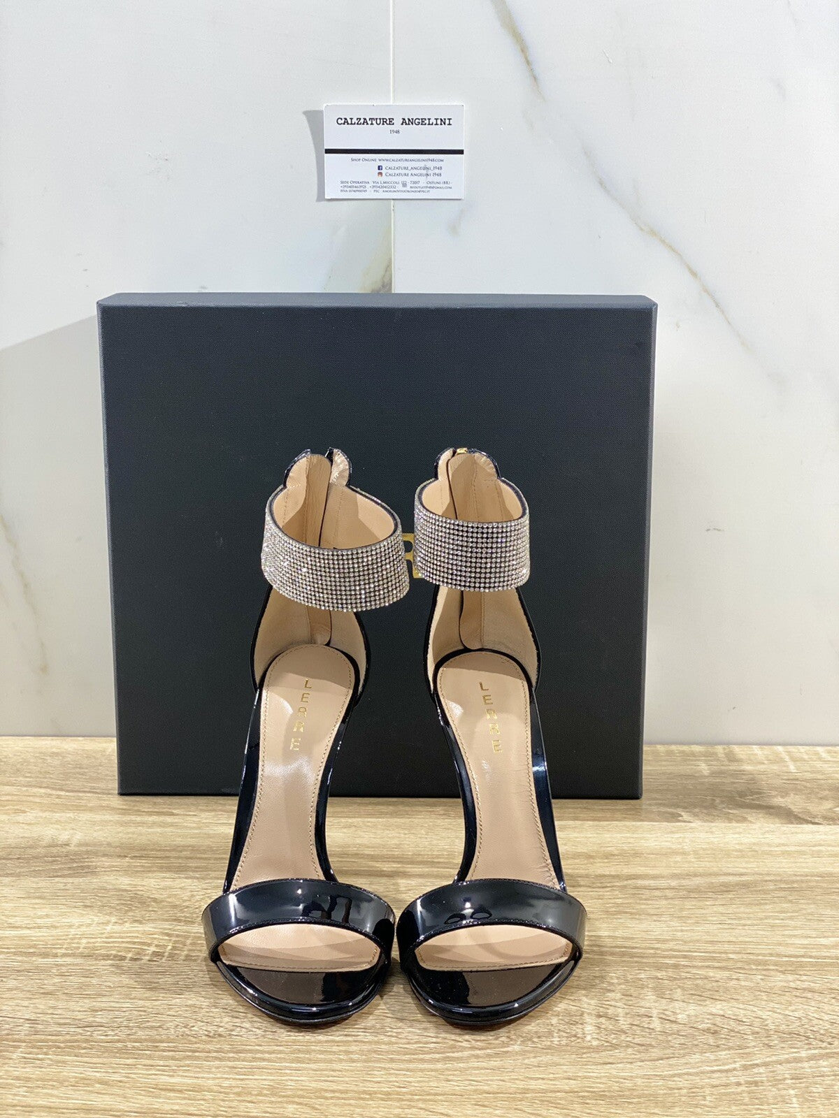 Lerre Sandalo Donna 201LR Luxury Woman Sandal Nero  37.5