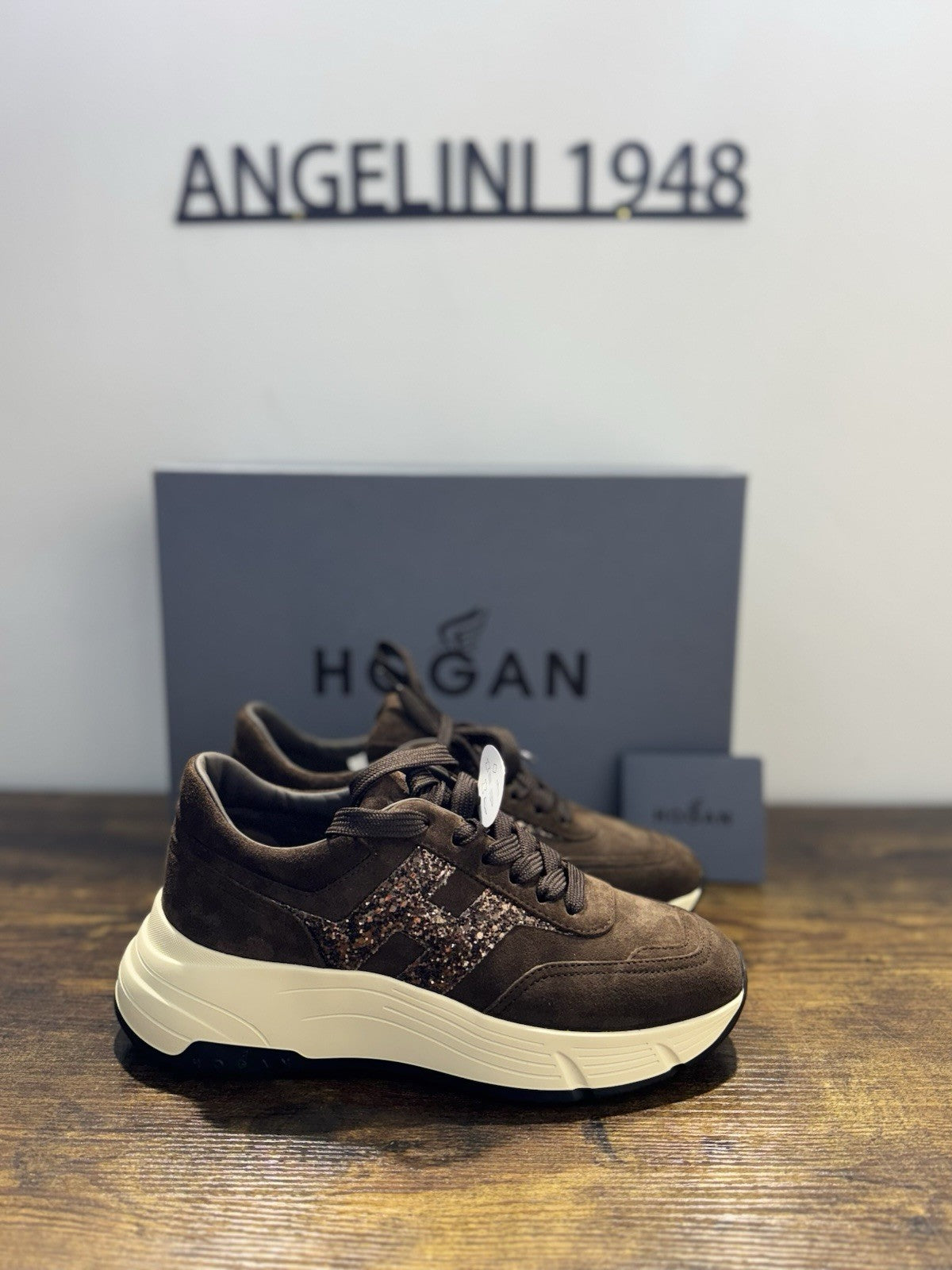 Hogan H669 Suede Marrone Memory Foam Casual Hogan Donna 36