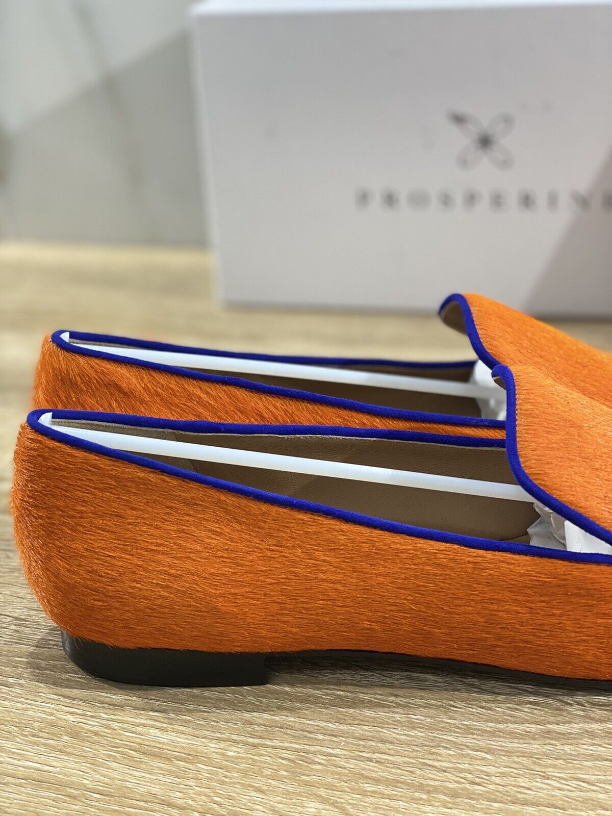 Prosperine Mocassino donna in Pony Arancio luxury made in italy 38